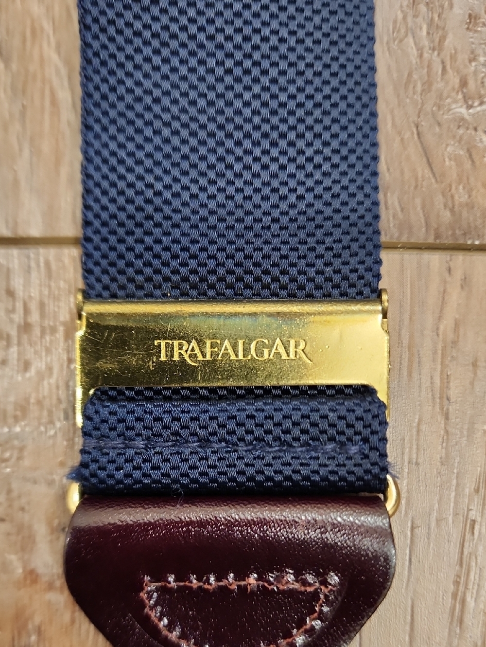 Trafalgar Lot of 2 Braces Suspenders Paisley Ribbon Leather Trim Woven Classic - Picture 7 of 8